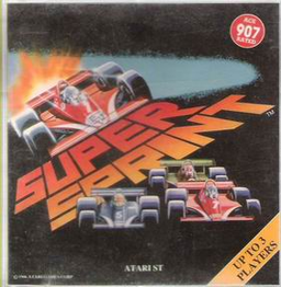 Super Sprint box art for Atari ST